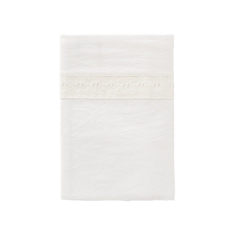 Cotton Baby Ledikantlaken broderie groot