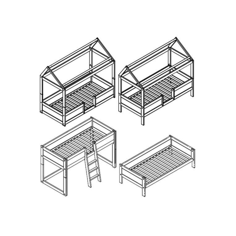 Lifetime 4-in-1 house bed (rolbodem) - Afbeelding 2