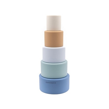 bamboom stapeltoren blauw siliconen