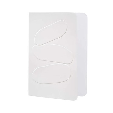 wenskaart kiezels relief wit