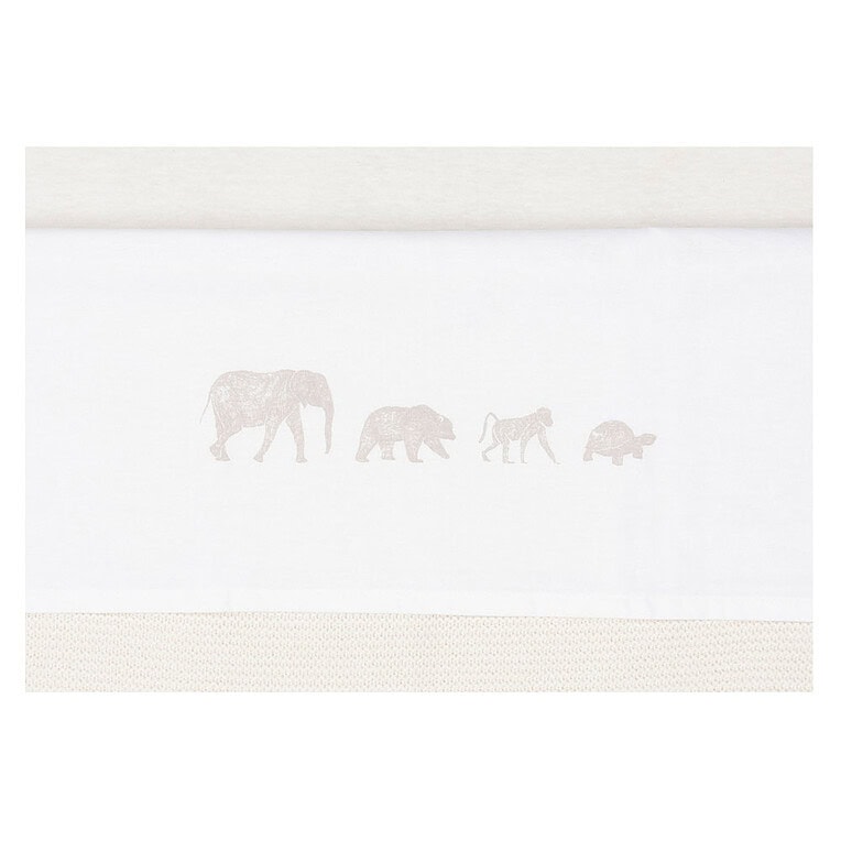 Jollein laken wieg animals, nougat