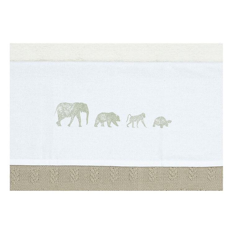 Jollein laken wieg animals, Olive green