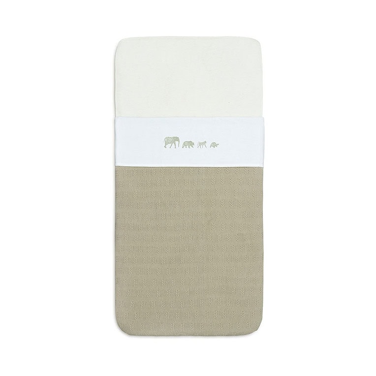 Jollein laken wieg animals, Olive green