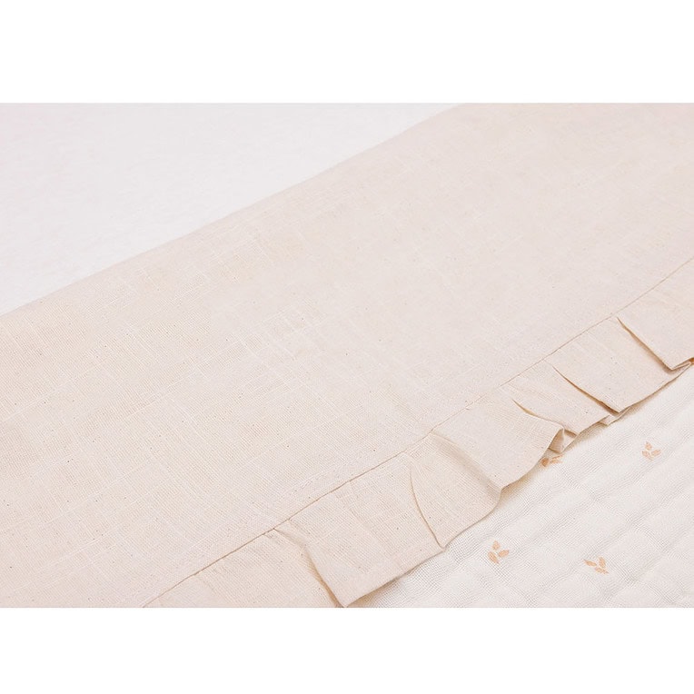 Jollein Ledikantlaken ruffle natural