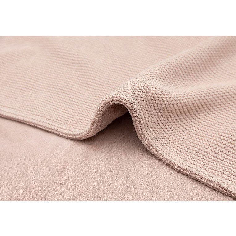Jollein wiegdeken basic knit / fleece - Wild rose