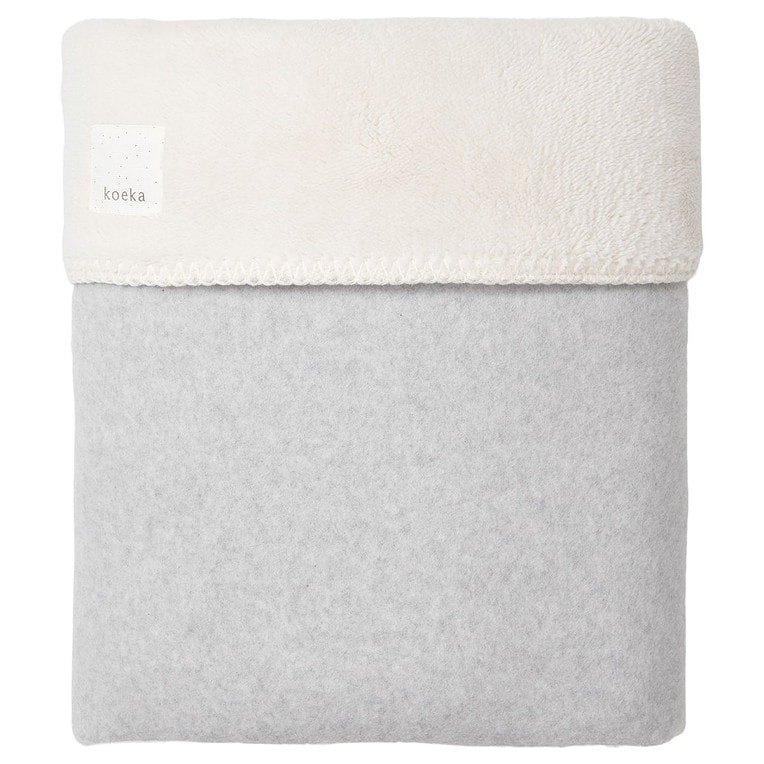 Koeka Wiegdeken Denver teddy, Soft grey