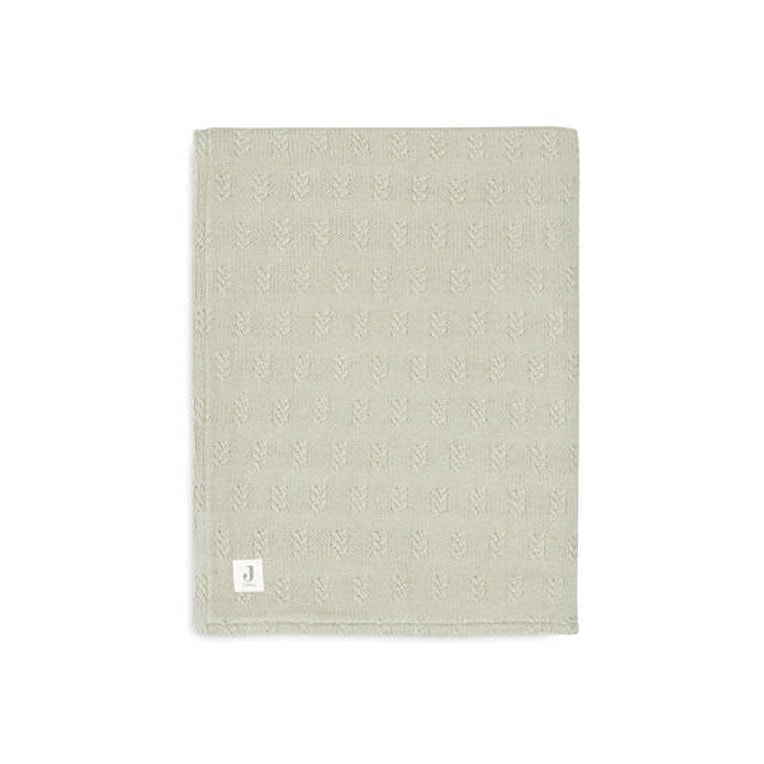 Jollein Ledikantdeken Grain Knit - Olive green/velour - Afbeelding 4