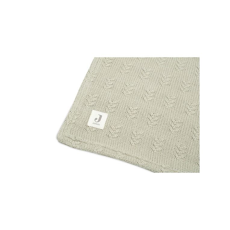 Jollein Ledikantdeken Grain Knit - Olive green/velour - Afbeelding 2