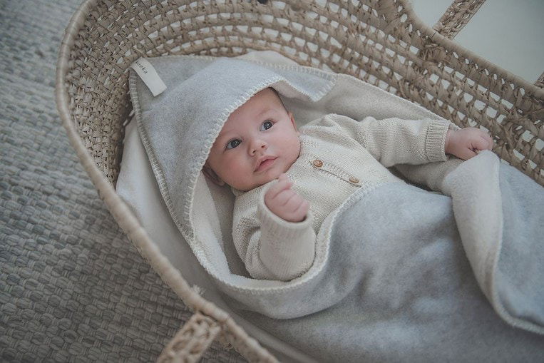Koeka Omslagdoek Denver teddy, Soft grey - Afbeelding 3