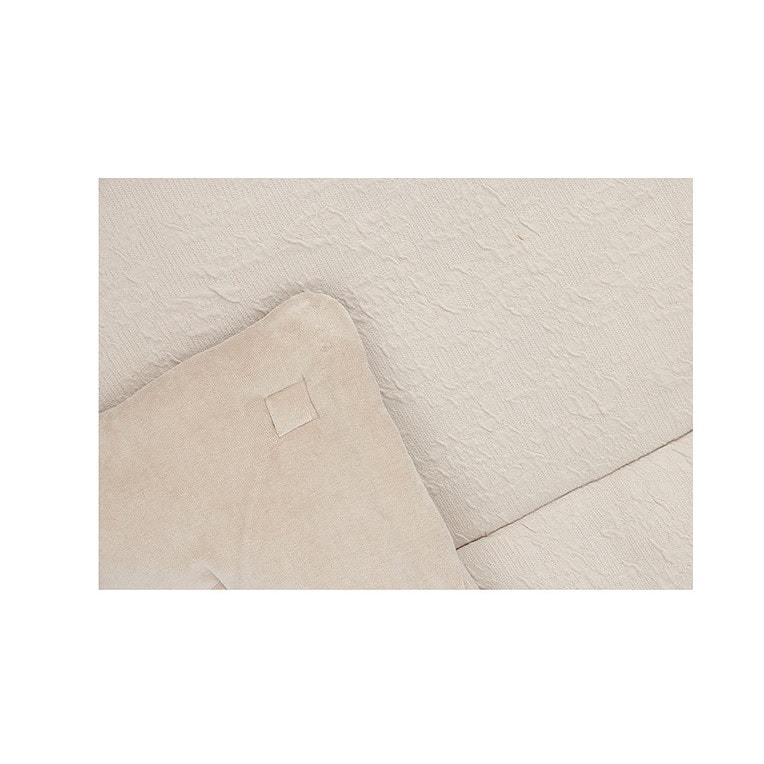 Jollein boxkleed soft waves 75x95 - Nougat