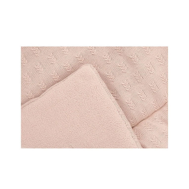 Jollein boxkleed grain knit 75x95 - Wild rose