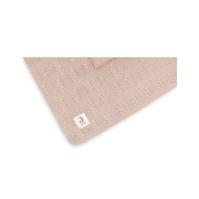 Jollein boxkleed grain knit 75x95 - Wild rose