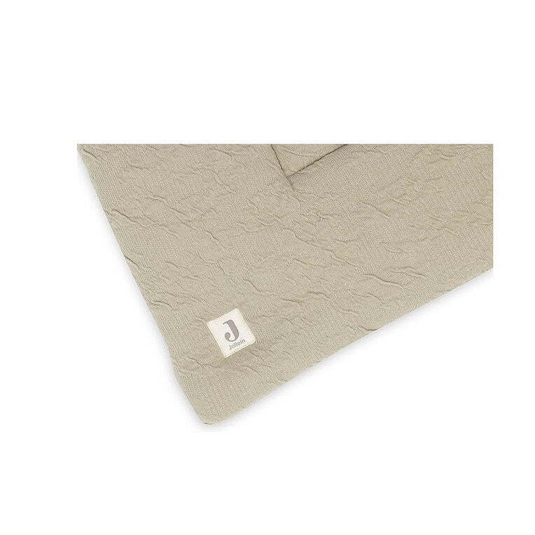 Jollein boxkleed soft waves 75x95 - Olive green