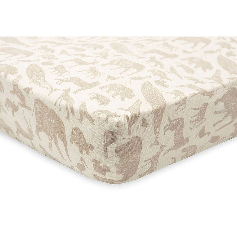Jollein Hoeslaken wieg Animals Nougat
