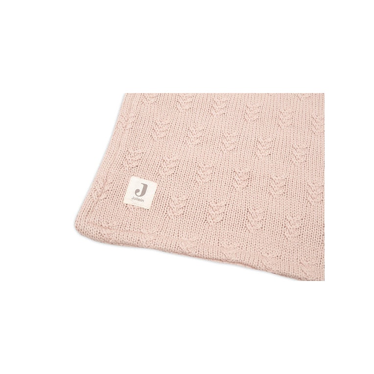 Jollein Wiegdeken Grain Knit - Wild rose/velour - Afbeelding 3