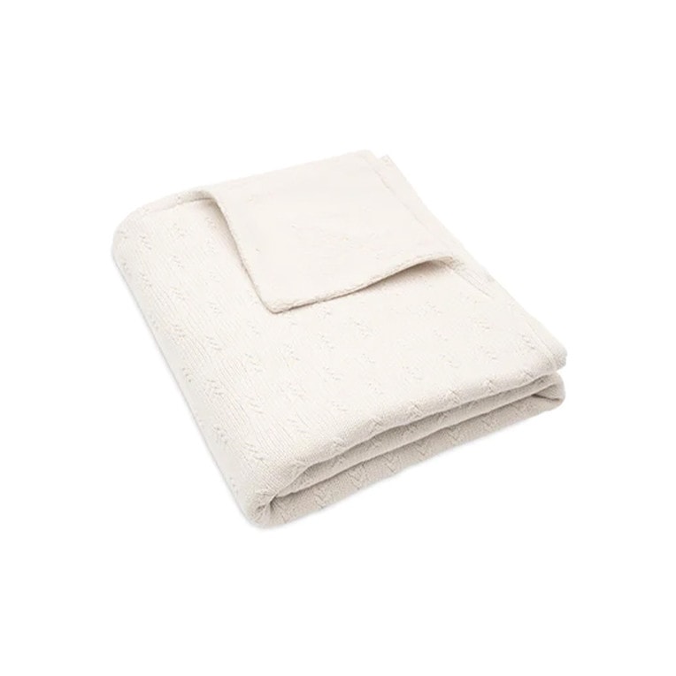 Jollein Ledikantdeken Grain Knit Oatmeal/velour