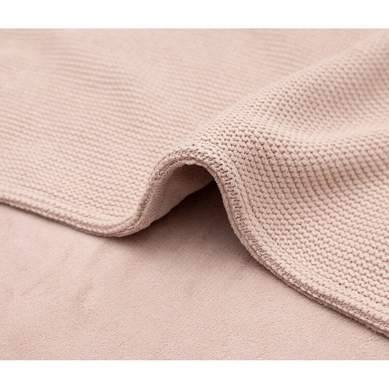 Jollein ledikantdeken Basic knit / Fleece - Wild rose