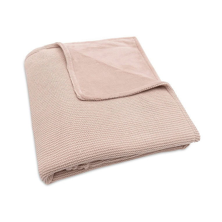 Jollein ledikantdeken Basic knit / Fleece - Wild rose