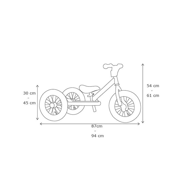 Trybike Loopfiets Driewieler, All black