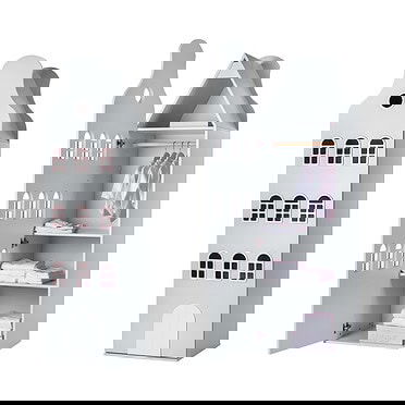 Kast van een huis klokgevelkast kinderkast wit