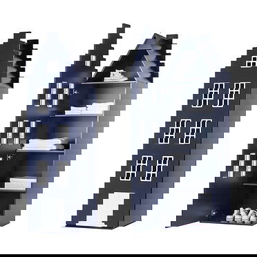 Kast van een huis Trapgevelkast kinderkamer kast night blue