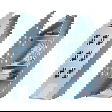 Kast van een huis Trapgevelkast Pastel blue