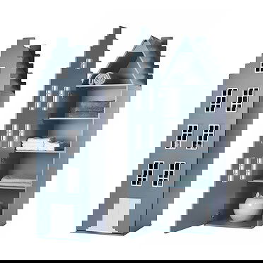 Kast van een huis trapgevelkast Petrol