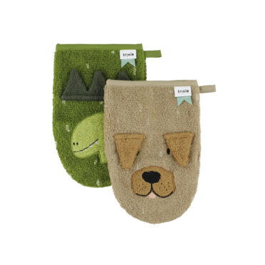 Trixie Washandje 2-pack, mr. Dino / mr. Dog