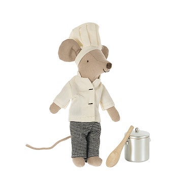 maileg kok muis lepel en pan sous chef