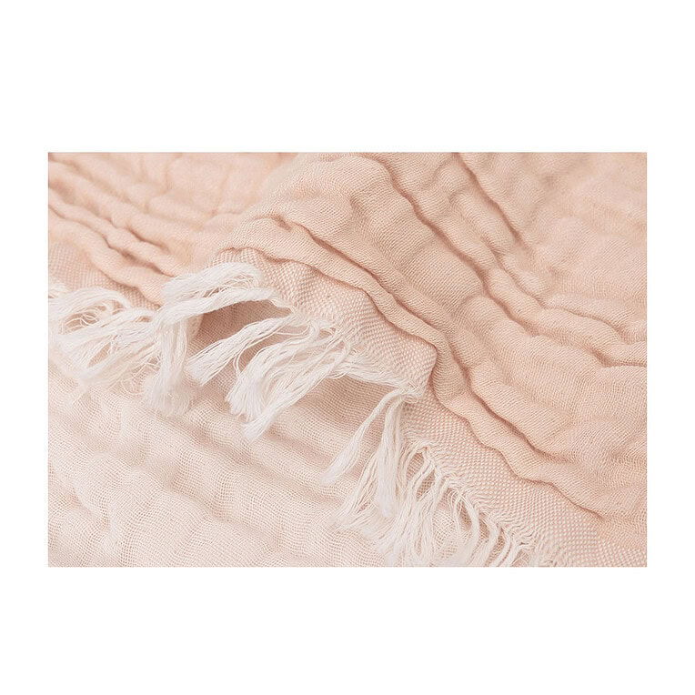Jollein Ledikantdeken fringe Moonstone/Ivory