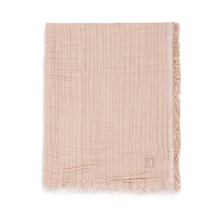 Jollein Ledikantdeken fringe Moonstone/Ivory