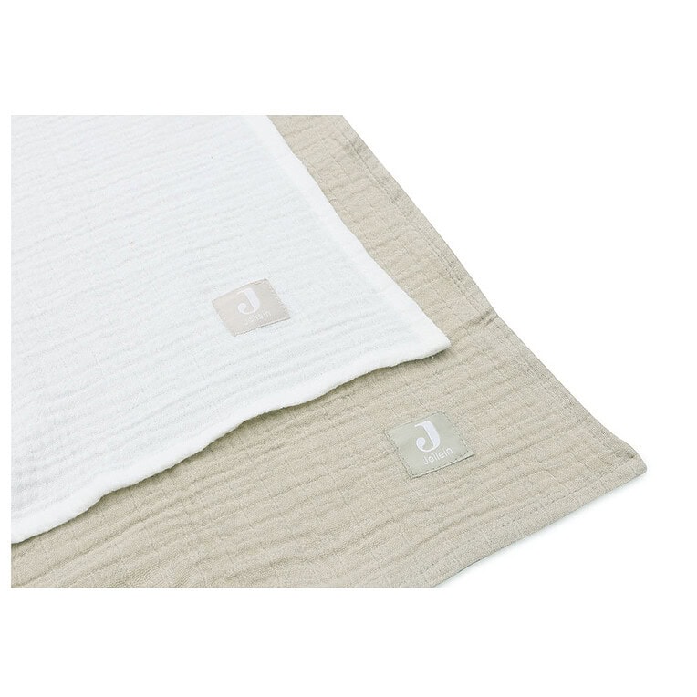 Jollein Hydrofiele doek Large Olive green/Ivory 2pack
