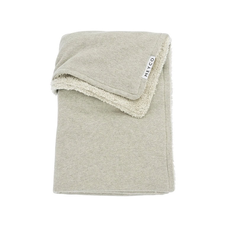 Meyco Ledikantdeken knit basic, sand melange