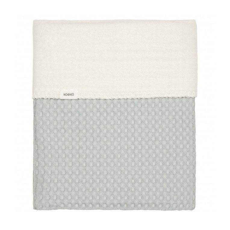 Koeka Ledikantdeken Wafel / fleece Ocean air