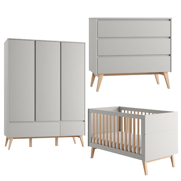 Pinio Swing doorgroei babykamer Grijs 3-deurs