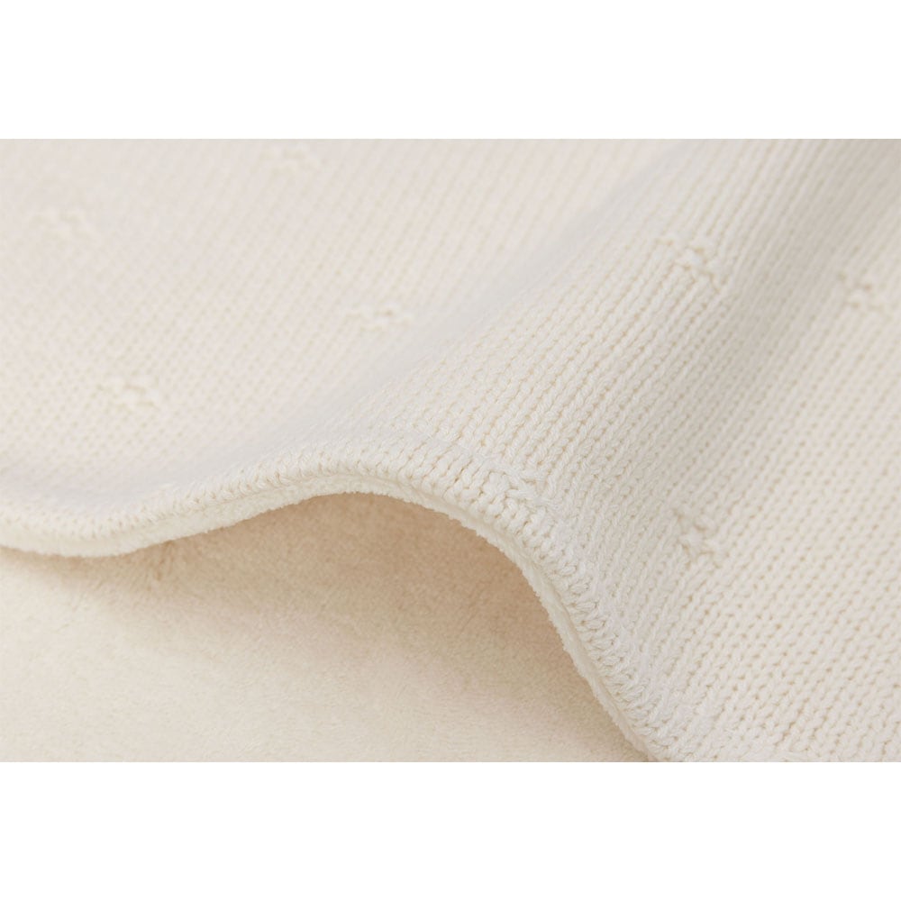 Jollein Ledikantdeken Cozy Knit - Ivory/Velvet
