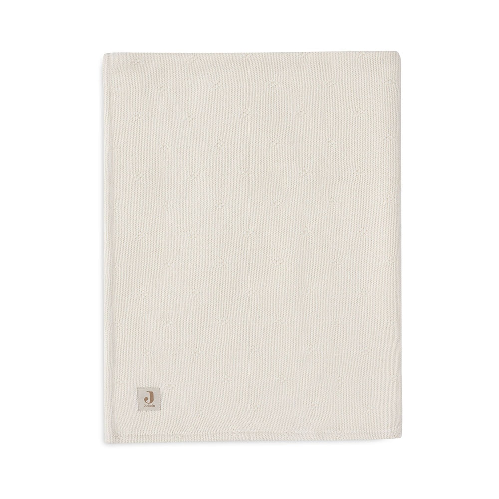 Jollein Ledikantdeken Cozy Knit - Ivory/Velvet