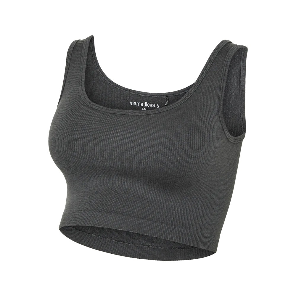 Mama Licious seamless rib crop top