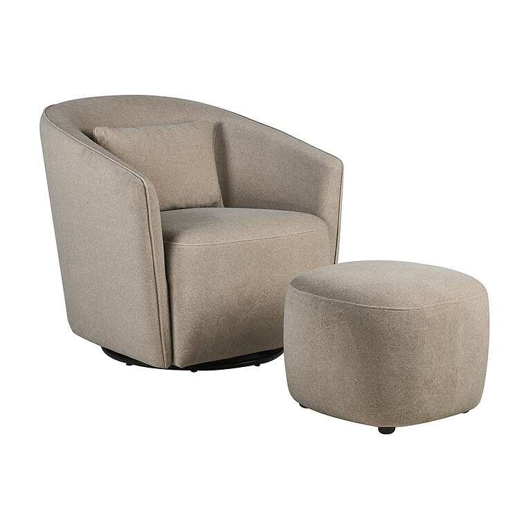 Quax Gomi Ottoman - Mohair Latte
