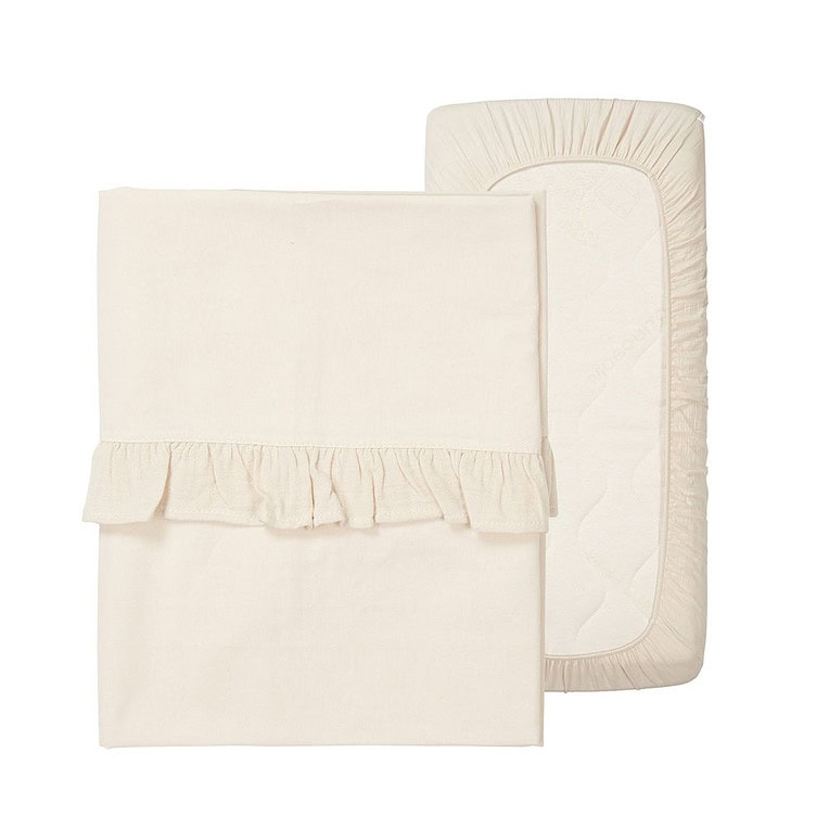 Koeka Wieglaken en Hoeslaken Ruffle - Warm White