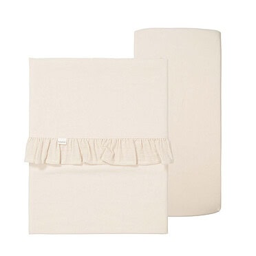 Koeka Wieglaken en Hoeslaken Ruffle - Warm White