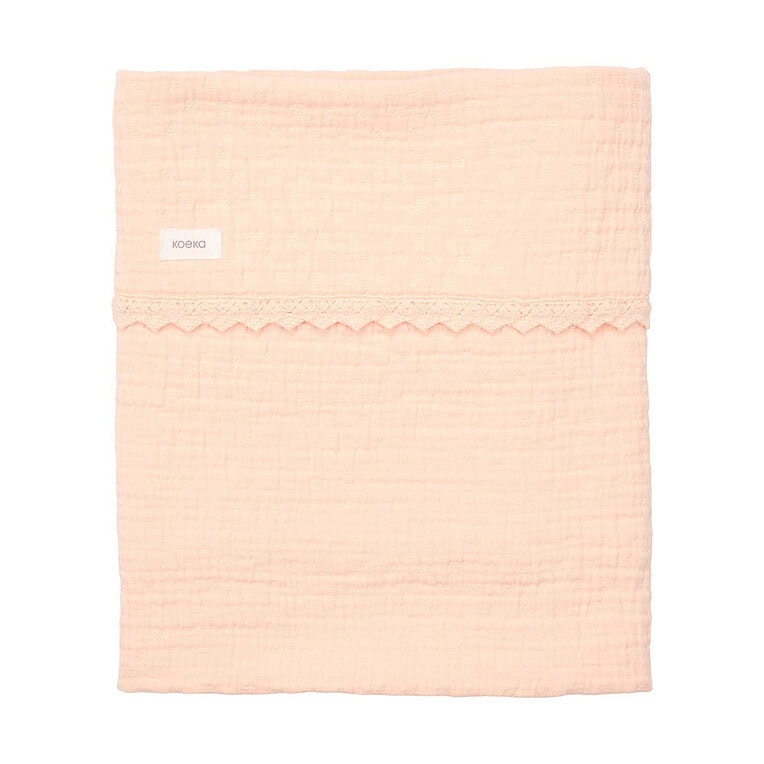 Koeka Ledikantdeken Lace Elba - Peach
