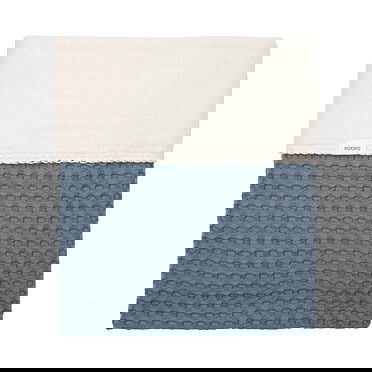 Koeka deken Wafel cotton fleece Bluestone