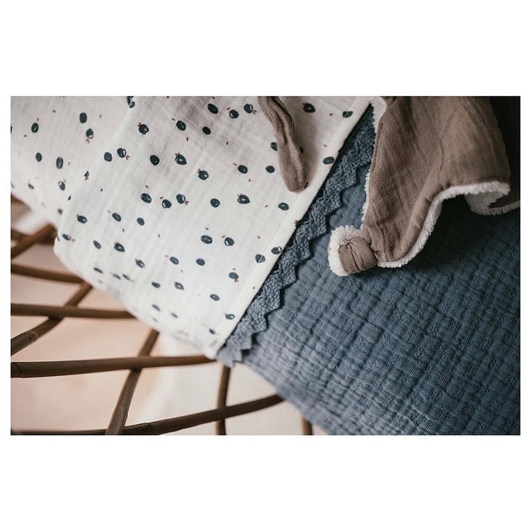 Koeka Ledikantdeken Lace Elba - Bluestone