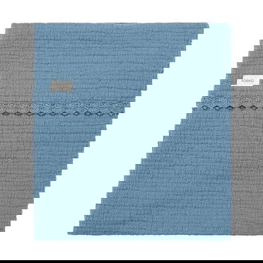 Koeka Ledikantdeken Lace Elba - Bluestone
