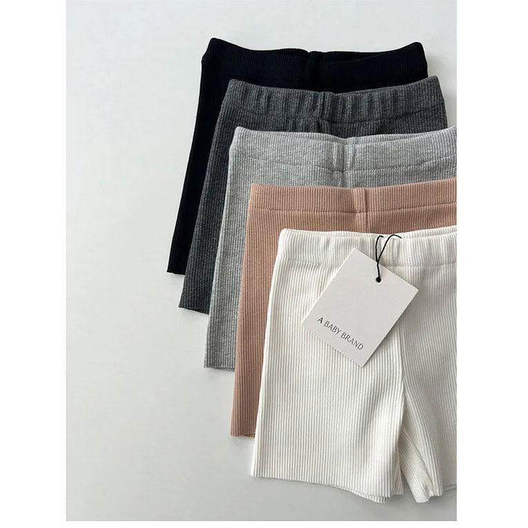 A Basic Brand rib shorts