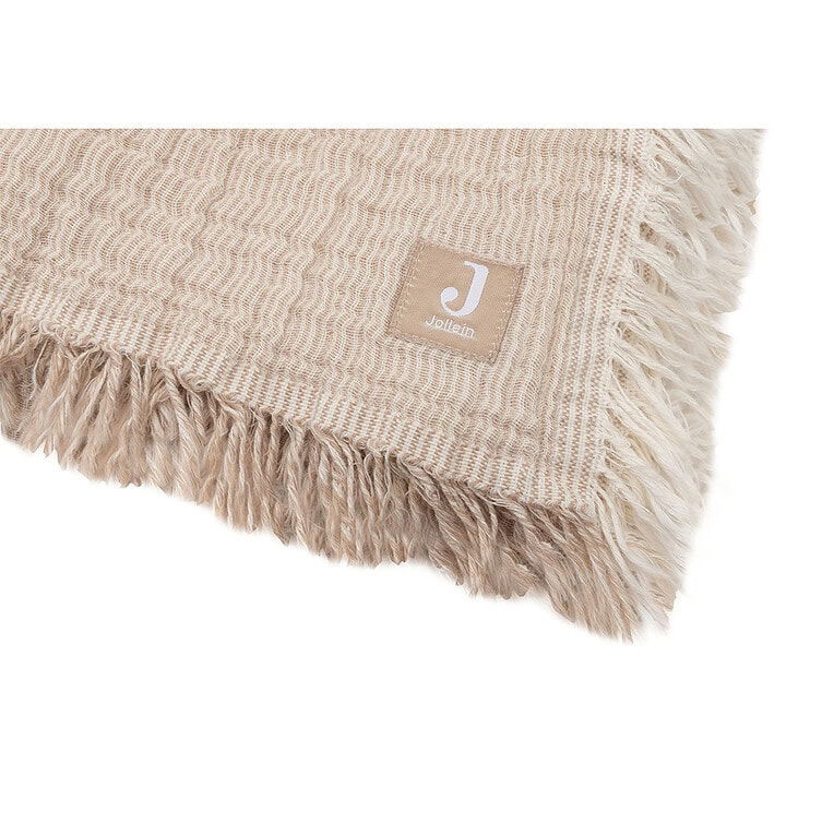 Jollein deken wieg fringe stripe