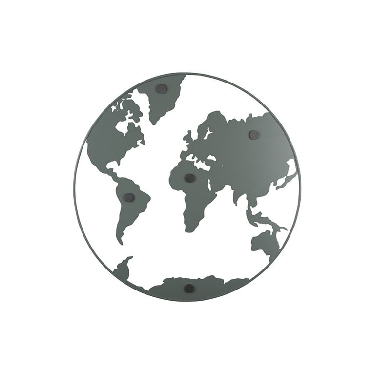 Present Time memo board world map