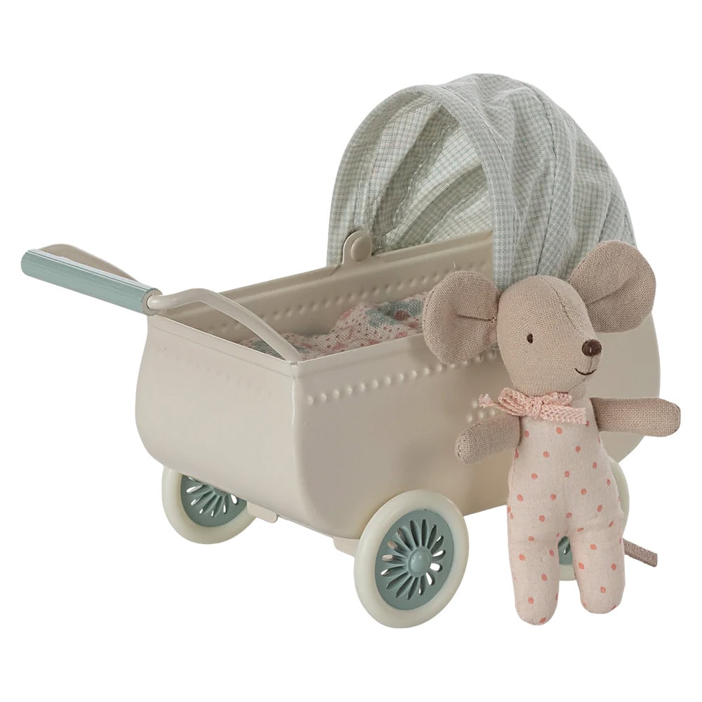 Maileg wandelwagen met babymuis