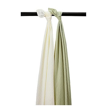 Meyco 2-pack swaddles natural/olive